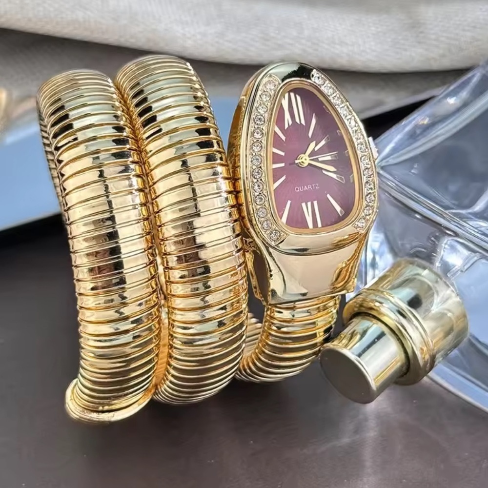 Elegant Gold Women's Wrap Watch